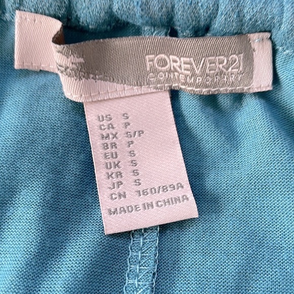 Forever 21 Maxi Dress with Tie Waist in Sea Blue, Size Small - Picture 9 of 12